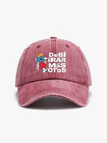 1 Pc DTMF PUERTO RICO Print Washed Baseball Cap Classic Casual Stylish Vintage Soft Sweatband Adjustable Size Lightweight Sun Protection Versatile Dad Hat Suitable For Outdoor Sports Daily Wear Party Vacation Perfect Gift For Families And Friends