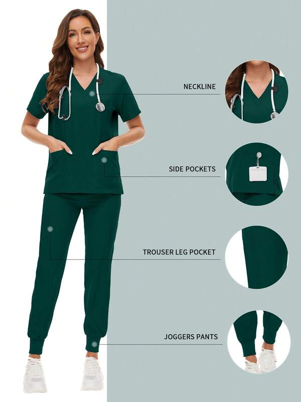 Scrubs Women Nursing Beauty SPA Uniforms Pet Clinic Store Veterinary Dentistry Work Clothes Set High-Quality Nurse Uniform