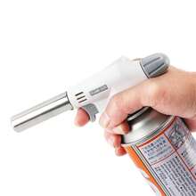 Antorcha de cocina con encendido automático, quemador de gas butano, quemador de gas de soldadura, antorcha de llama, pistola de llama para barbacoa y camping. - Blanco - Ver 2