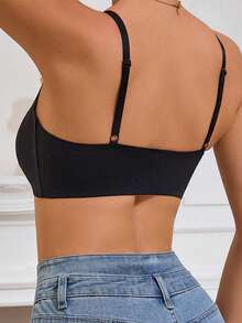 2件套女士简约纯色无钢圈文胸百搭内衣套装，日常百搭