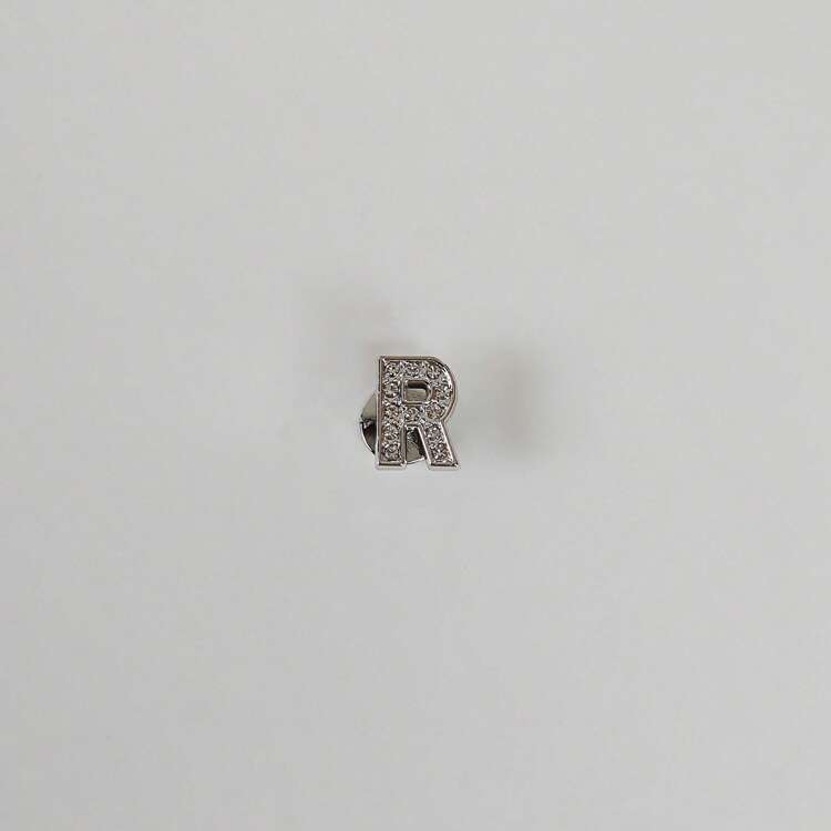 1 件 DIY 鞋饰吊饰，闪亮水钻英文字母装饰，非金属轻质材料，Y2K 时尚百搭可爱男女通用，适用于 EVA 沙滩鞋、拖鞋、可拆卸鞋面、节日礼物 - 銀色 - 查看 13