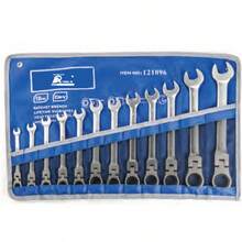 AD TOOLS 8pcs Flexible Ratchet Wrench Set, 9-17mm Wrench Ring Ratchet Combination Flexible Wrench Kit, Metric Flexible Head - Blue - View 12
