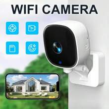 1080P 全高清智能无线监控摄像头，拥有清晰的彩色夜视功能、单向语音采集和先进的移动侦测功能，非常适合安全监控、居家监控以及老人和宠物的户外使用。（无电池）