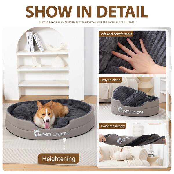 1 pièce Lit douillet et épais pour animaux de compagnie, convient aux chiens et chats de toutes tailles, utilisable toute l'année