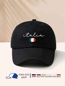 1pc Italia Italy Flag Print Sun Hat, Casual Adjustable Visor Hat, Fashion Versatile Sunscreen Gift For Family, Vacation - Baseball Cap - View 12