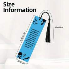 2pcs PET Printed Bookmarks, Exquisite Waterproof, Durable And Practical, Unique Pattern Design, Add Fun To Reading, Perfect Gift For Campus Friends In Back To School Season (Random Color Tassel)