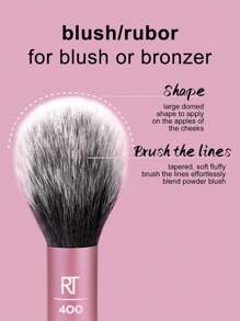 Real Techniques Ultra Plush Blush Makeup Brush, For Loose, Cream, Or Pressed Blush, Rosy Glow Cheeks, Fluffy Powder Brush, Aluminum Ferrules, Synthetic Bristles, 1 Count,Foundation Brush,Concealer Brush,Blush Brush,Contour Brush,Blush Brush,Bronzer Brush,Powder Brush,Foundation Brush,Blush Brush - Rose Gold - View 2