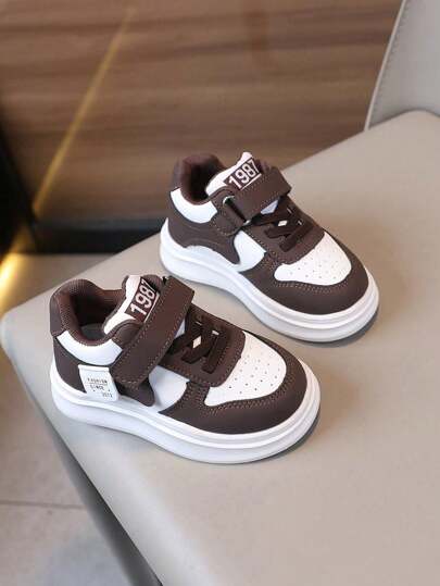 1 Pair Children's Autumn New Sports Shoes, Soft Sole Fashion Versatile Outdoor Casual Shoes With Hook And Loop Closure, Suitable For Girls Outdoor Running, Walking, Traveling