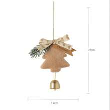 5 Peças Sinos de Natal, Enfeites de Árvore de Natal com Laço, Decorações Natalinas