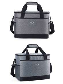 1件装保温午餐包保温冰包户外大号野餐包防水牛津布大容量牛津布加厚防水冰袋加厚车载保温包方形午餐袋女士午餐盒外出旅行便携防水袋饭盒 - 彩色 - 查看 9