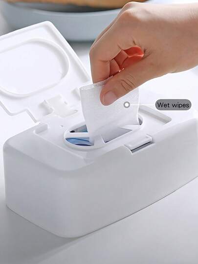 1 szt. Pudełko na chusteczki nawilżane z guzikiem, pudełko na chusteczki samochodowe, pudełko do przechowywania, przenośne pudełko do przechowywania chusteczek nawilżanych do salonu, pudełko na ręczniki nawilżane, pudełko na ręczniki z osłoną na przycisk, pudełko do przechowywania ręczników mokrych i suchych, pyłoszczelne, wielofunkcyjne, świetny prezent, prezent na Halloween, Boże Narodzenie, powrót do szkoły, Walentynki, bezpieczne i pyłoszczelne