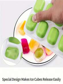 1/2/4pcs Ice Cube Trays, Multifunctional Household Chocolate Mold With Removable Lid Stackable Ice Tray, Suitable For Freezing Cocktails, Whiskey, Kitchen Utensils