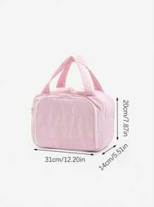 حقيبة منظم مستحضرات التجميل قطعة واحدة، حقيبة أدوات التجميل محمولة باليد، حقيبة سفر متعددة الوظائف، سعة كبيرة، تصميم مقسم، مقاوم للماء، مناسبة لمستحضرات العناية بالبشرة والمكياج والفرش والمستلزمات الصحية، حقيبة سفر للمدرسة والعطلات والعودة إلى المدرسة، حقيبة مكياج وحقيبة سفر للنساء