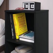 Small Retro Bookshelf Bedside Table Various Colors Charm - Negro - Ver 5