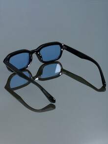 新款复古经典小框方形时尚眼镜女男简约百搭节日派对独特时尚眼镜 - 彩色 - 查看 4