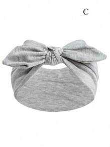 1pc Women's Bow Tie Rabbit Ear Headband, Boho Style Super Wide Cute Knotted Rabbit Ear Headband, Paisley Pattern, Elastic Solid Bow Hair Accessory, Suitable For Women, Yoga/Sports/Outdoor Activities, Solid Color Casual Polyester Fashion All Season (11 Color Options) Winter Scarf Women Soft Headband Women Hair Accessories Elegant Hair Band - Multicolor - View 14