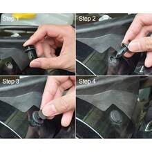 100pcs/Set Car Clips, 6 Universal Sizes, Black Nylon Material, Bumper Fasteners + Grommets + Clips, Car Fastener Accessories