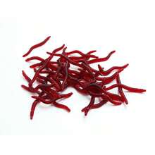 50/100pcs Soft Red Worm Lure 3.5cm Lifelike Artificial Earthworm Bait Fishy Smell Bass Lure Fishing Tackle