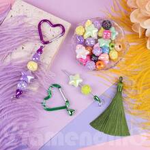 10pcs New DIY Jewelry Accessories Silicone Beads, Metal Beads, Keychain Buckle, Craft Toys For DIY Jewelry Making - Multicolor - View 6