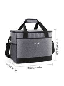 1件装保温午餐包保温冰包户外大号野餐包防水牛津布大容量牛津布加厚防水冰袋加厚车载保温包方形午餐袋女士午餐盒外出旅行便携防水袋饭盒 - 彩色 - 查看 12