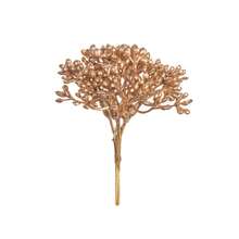 1/3颗5.12英寸人造金色花珠，可用于房间装饰、春季花束、仿真植物、家居装饰、婚礼花瓶、餐厅、卧室装饰、节日生日派对用品、户外花园装饰。 - 金色 - 查看 5