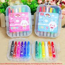 一套24支彩色旋转彩笔，儿童小手不脏，幼儿园彩色画笔，学生粉状绘画套装，儿童美术绘画用品彩笔（包装方式随机） - 彩色 - 查看 3