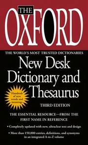 Pre-Owned The Oxford New Desk Dictionary And Thesaurus (Paperback) By Oxford University Press - Single Book - View 1