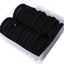 50pcs/100pcs Set Black & Colorful High Elastic Hair Ties, Simple Seamless Rubber Bands For Ponytail, Solid Color High Stretch Hair Ties For Women, Comfortable & Durable, Essential For Home & Travel