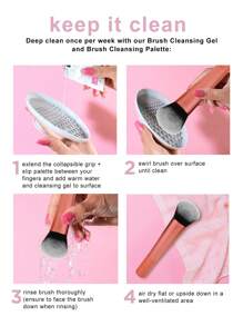 Real Techniques InstaPop 多功能面部刷具，适用于液体、膏状和粉状彩妆，可用于腮红、修容、粉底、散粉和粉饼，无动物实验，纯素配方，包含粉底刷、遮瑕刷、腮红刷、修容刷、高光刷和散粉刷。 - 橘色 - 查看 5