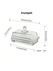 1 Stück 6,5 Zoll Glas Butterdose mit Deckel - transparenter rechteckiger Butterbehälter, spülmaschinenfest, auslaufsicheres Verschlusssystem, elegante strukturierte Form, geeignet für Schranklagerung/Gewürzaufbewahrung, Größe: 6.6x3.4x3.4 Inches, klassisches Küchenhelfer - Verschiedenfarbig - Übersicht 8