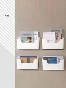 1 pieza Caja de almacenamiento montada en la pared, gran organizador de gabinete de puerta de suministros de baño sin perforación