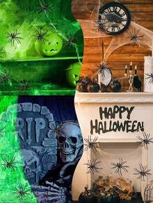 Glow In The Dark Spider Web Halloween Fake Spider Web White Stretch Spider Webs, Halloween Decoration, Cobwebs For Creepy Halloween Home And Party Indoor And Outdoor Decor