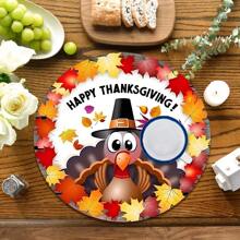 2 Stücke/4 Stücke/6 Stücke Truthahn Muster bedruckte Silikon Tischsets, Thanksgiving Dekoration, Thanksgiving Geschenk, geeignet für Esszimmertisch, Kaffeebar, ganzjährige Dekoration, waschbare Tischsets, Raumdekoration, Untersetzer, Abtropfmatten, Küchen- und Esszimmer Tischsets, Innen- und Außenbereich Party Dekoration, Wohndekoration, ideales Geschenk