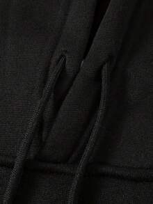 Impresión gráfica de fútbol de , sudadera de moda casual para hombres de manga larga con cuello redondo, suéter tejido, lavable a máquina - Negro - Ver 3