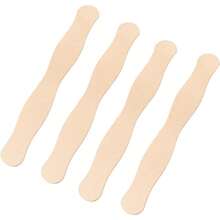 55 Pcs Wooden Fan Handles 8 Inch, Jumbo Craft Sticks For Wedding Programs, Or Paint Mixing Crafts Home Art Projects, Classroom Art Supplies - Default - View 2