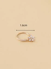 1 peça de piercing de nariz com pingente floral, joia de piercing feminina elegante e sexy, adequada para uso casual ou como presente, adorável piercing de nariz