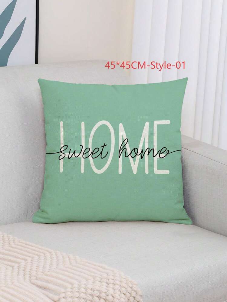 Kawani Set Di 2 Federe Per Cuscino 45x45 Cm, Verde Salvia Con Foglie E Motivi Floreali, Stampa Floreale Moderna, Idea Regalo Per Letto E Divano