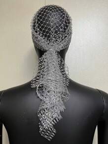 1 pezzo Fascia per capelli, reggicoda alla moda con strass, accessorio elastico per capelli