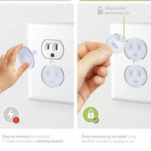 10pcs Electrical Outlet Covers, Baby Safety Electrical Plug Protectors With Hidden Handle, Square Outlet Covers For Child Proofing, Ideal For Christmas, Halloween, Thanksgiving Gifts - US Regulations - View 3