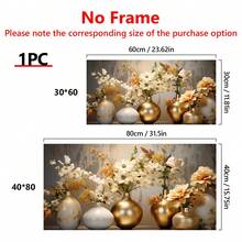 3件套现代抽象花卉花瓶帆布墙画 - 客厅、卧室、办公室装饰 - 完美礼物 - 帆布材质（带框），墙画，海报，生日毕业礼物 - 彩色 - 查看 10