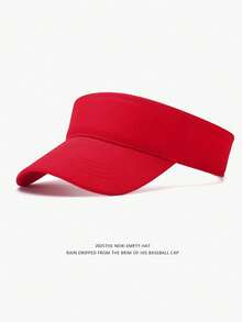 1 件装男女通用时尚纯色高尔夫户外遮阳帽，可调节学生休闲棒球帽，适合夏季，女士无檐遮阳帽，户外运动情侣跑步太阳帽