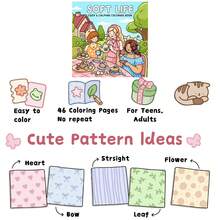 成人涂色冥想，沉浸于舒缓的生活方式，营造温馨氛围和柔和色调，打造花园茶会，逃离现实，迎接新学期。文具、绘画、圣诞节