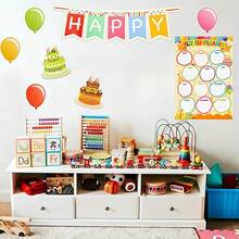 1 pièce Affiche à remplir d'anniversaire de style enfantin et mignon, avec des couleurs vives, des desserts colorés et en espagnol. En tant que fournitures scolaires et aides de classe pour la rentrée scolaire, il convient à la décoration murale dans les chambres d'enfants, les jardins d'enfants, les crèches et les murs d'anniversaire des salles de classe, etc. Sans cadre.