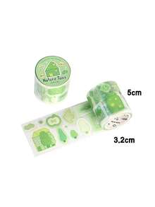 1 لفة شريط لاصق من البولي إيثيلين المثقب، سلسلة السيمفونية الخفيفة للملح، ملصقات مخطط ذات موضوع بسيط للملح، مناسبة لديكور مفكرة الطالب