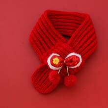 Knitted Warm Pet New Year Scarf Festive Spring Festival Neck Warmer Photo Lucky Fortune Dog New Year Supplies - Longevity Lock - View 20