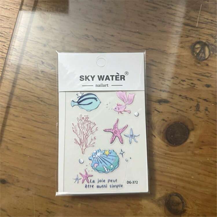 可爱的青苹果果冻树脂贴纸，DIY笔筒，电脑，手机装饰，夏季海洋元素，计划簿剪贴簿贴纸 - 彩色 - 查看 8