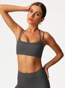 Sodalemon 女士双层可调节肩带 Beautyback 运动文胸 - 彩色 - 查看 6