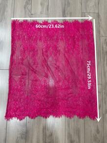 Bridal Lace White Shawl Head Veil For Muslin/ Wedding, Latin Black Head Veil Halloween Fall Clothes For Women