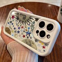 Star Sun Emoticon Phone Case Suitable For Compatible With Iphone17,16, 15, 14, 13, 12, 11, PRO MAX,16e As Well As X, XS, PLUS, Galaxy S22/23/24 Ultra/FE+ - 彩色 - 查看 3