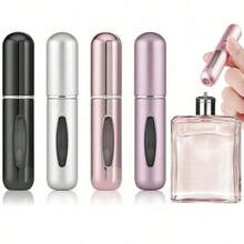 One 5ml Perfume Refillable Bottle Travel Suit, Bottom Press Type, Reusable Perfume Spray Bottle, Similar To Lipstick Shape, With Visible Window, Convenient For Travel And Air Travel, Suitable For Family And Friends' Birthday Gifts, Holiday Gifts, Convenient For Travel - Gold - View 5
